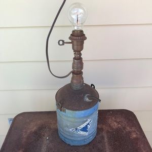 Rustic/Steampunk Oil Can Lamp